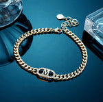 JerryAndrew 14K Gold Initial Cuban Link Anklet