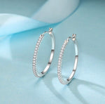 JerryAndrew Large 925 Silver Cubic Hoop Earrings