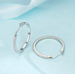 JerryAndrew Large 925 Silver Cubic Hoop Earrings